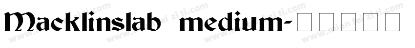 Macklinslab medium字体转换